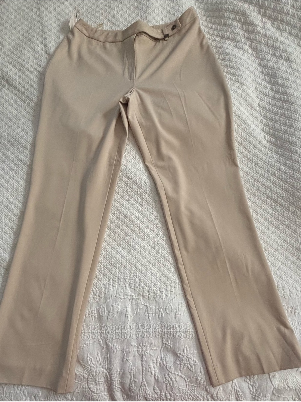 Rena Rowen Classic Cream Straight Leg Dress Pants size 14 New